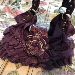 Purple flower purse